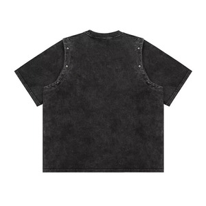 T-shirts pour hommes de style vintage, surdimensionnés, effet délavé, streetwear, personnalisés, 100% coton jersey, grandes tailles, à porter tous les jours - Product Image 2
