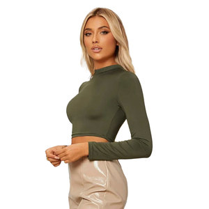 Solid Trader Crop Top Femme, Design Épuré et Élégant, Coutures Robustes, Longue Durée, Respirant, Doux pour la Peau, Style Western - Product Image 3