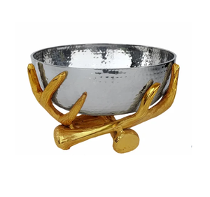Soporte para cuenco de latón con acabado antiguo para servir comida, cena única, almuerzo, desayuno, vajilla, cuenco de almacenamiento decorativo, soporte de diseño superior - Product Image 6