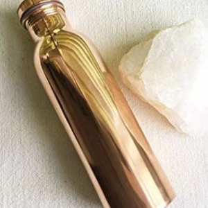 Copper bottle for <b>desk</b> hydration keeps water ready for regular sipping ideal for office workspace daily routine use - Product Image 1