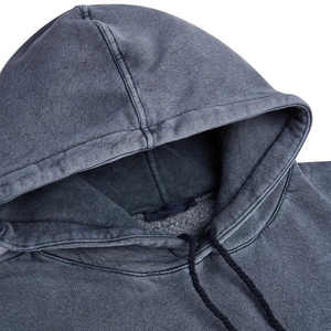 Sweat à capuche pour homme de qualité supérieure, épais, lavé, coupe oversize, avec impression personnalisée, en coton de luxe, style pull-over - Product Image 2