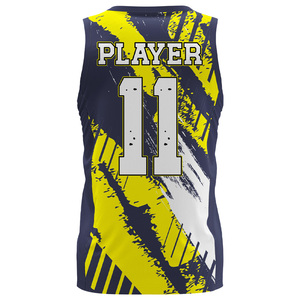 Nouvelle Version Maillots de Basketball Unisexe Personnalisables Couleur Personnalisée Tenue d'Entraînement Anti-Bactérienne Sans Manches Impression Lumineuse 100% - Product Image 5