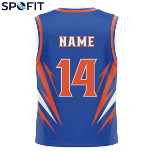 เสื้อบาสเก็ตบอลแบบซับลิเมชั่นสั่งทำพิเศษ ระบายอากาศได้ดี แห้งเร็ว ผลิตจากโพลีเอสเตอร์ น้ำหนักเบา พร้อมชื่อทีมและหมายเลข - Product Image 2