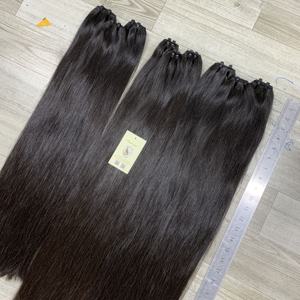 Mèches de cheveux humains vietnamiens bruts non traités à double étirage, cheveux Remy à cuticules alignées, extensions de trame droites - Product Image 6