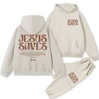 Ensemble sweat à capuche et jogging imprimé God Is Good, unisexe, en coton, tenue décontractée pour l'automne