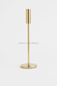 Porte-bougie en métal doré de luxe élégant de style nordique moderne, tailles personnalisées, fait à la main, décoration de table polyvalente, décoration de mariage à domicile - Product Image 3