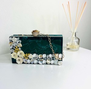 Bolso de Noche de Resina con Efecto Mármol, Cartera de Acrílico, Bolso de Mano de Lujo Rígido para Boda, Fiesta Nupcial, para Mujer - ¡Venta Caliente! - Product Image 4