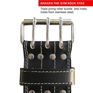 Cinturón de Levantamiento de Pesas Personalizado OEM con Hebilla de Cuero y Acero, Soporte Ajustable de Alta Resistencia para Gimnasio, Levantamiento de Pesas, Peso Muerto - Product Image 3