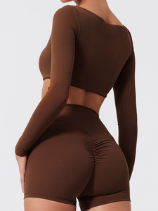 Conjunto Deportivo de Yoga sin Costuras para Mujer, Cintura Alta, Transpirable, Elástico, Estilo Cupido, Leggings para Entrenamiento - Product Image 4