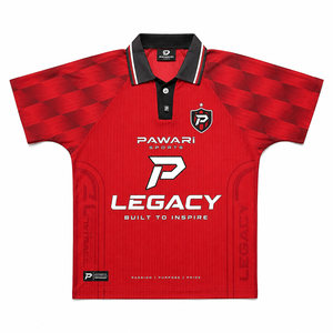 Maillot de football vintage rouge personnalisé, polo PAWARI, uniforme d'équipe de football, vêtements de sport de performance, OEM ODM - Product Image 2