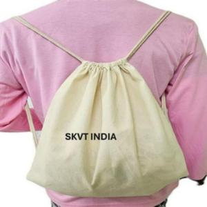 Sac à dos personnalisé en coton imperméable avec cordon de serrage, doublure 100 % coton biologique, design tendance pour anniversaire, capacité 23L, logo personnalisé - Product Image 1