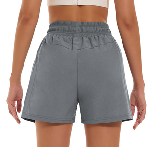 Shorts décontractés pour femmes, coupe ample, au-dessus du genou, couleur unie, respirants et confortables, pour un usage quotidien - Product Image 2