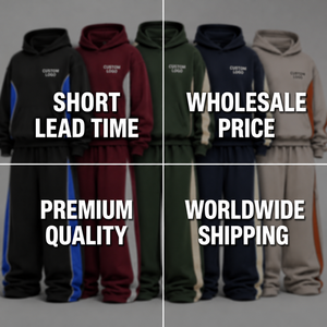Ensemble de survêtement en molleton de coton épais personnalisé pour homme, comprenant un sweat à capuche zippé oversize et un pantalon de survêtement à jambes larges, style streetwear - Product Image 5