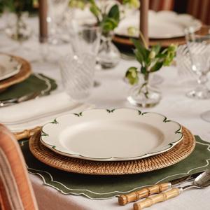 Napperon de chargeur de rotin naturel rond tissé moderne de haute qualité pour manger pour une utilisation sur la Table de cuisine - Product Image 5