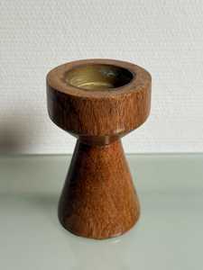 Hand Carved Minimalist wooden <b>tealight</b> <b>holder</b> Scandinavian modern candle <b>holder</b> solid wood hygge decor - Product Image 3