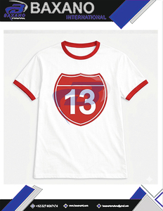 Delta |   Sigma |   Camiseta Theta Sorority con cuello en contraste blanco y rojo, 100% algodón, transpirable, estilo urbano - Product Image 4