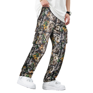 Travel Ready Lightweight Mens Cargo Jogger Pants Multi Pocket Casual Bottoms <b>Elastic</b> Waist <b>Trousers</b> For Everyday Adventure Use - Product Image 1