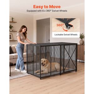 Jaula para Perros Resistente e Indestructible de 64 Pulgadas, a Prueba de Escapes, para Perros Grandes, Carga Máxima 300 Libras, para Uso en Interiores con Alta Ansiedad - Product Image 4