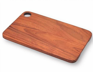 Planche à découper personnalisée avec logo, forme rectangulaire, en bois brun naturel poli – Offre spéciale - Product Image 1