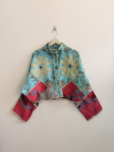 เสื้อแจ็คเก็ตแฮนด์เมดสไตล์โบฮีเมียน แขนยาว ลายคันธา ซูซานี ไซส์เดียวใส่ได้ทุกคน ขายส่งจำนวนมาก - Product Image 1