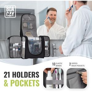 Borsa da Viaggio Extra Large per Articoli da Toeletta, Organizer per Bagno e Doccia, Kit Accessori per Trucco, per Uomo e Donna - Product Image 3