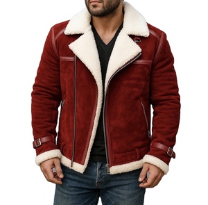 Premium 2026 Quality Men <b>Suede</b> Leather Casual Spring Motorcycle <b>Jacket</b> Reversible Stand Front Waterproof Breathable High Street - Product Image 1