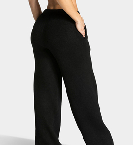 Pantalones Deportivos de Cintura Alta para Mujer, con Contraste de Color, Holgados, Estilo Flare, con Cordón Ajustable - Product Image 4