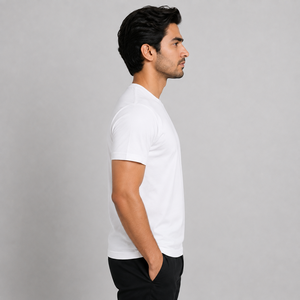 Camiseta de Hombre de Alta Calidad, Color Sólido, con Logotipo Personalizado, Transpirable, Cómoda, Ecológica, de Secado Rápido, para Verano, 100% Algodón - Product Image 3