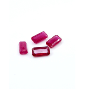 Rubis naturels de Bangkok, octogones calibrés 4x8mm, pierres précieuses de rubis naturelles facettées pour la fabrication de bijoux, prêtes à l'emploi - Product Image 5