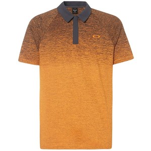 Chemise à manches courtes pour homme, bleu dégradé uni, tricotée, séchage rapide, coupe décontractée, 100% polyester, logo sur le devant - Product Image 6