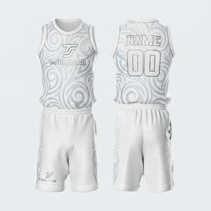 Uniforme de basketball personnalisé pour hommes de qualité supérieure, sans manches, coupe classique, anti-humidité, avec nom d'équipe personnalisé - Product Image 2