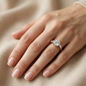 Anillo de Compromiso de Plata de Ley 925 con Baño de Rodio, Corte Brillante de Lujo, con Moissanita Engastada en Puntas, Ideal para Aniversario, Gran Venta - Product Image 4