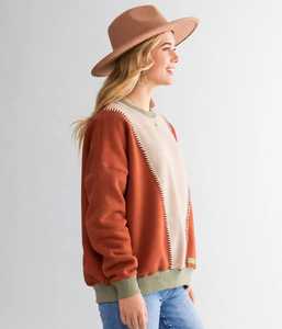 Sudadera con capucha y cremallera de color liso para mujer, con hombros caídos, de forro polar, estilo casual para otoño - Product Image 2