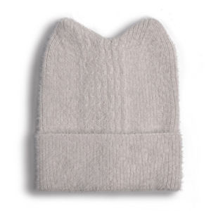 Custom <b>Hats</b> <b>Cat</b> Ears Mohair Beanie Pure Solid Color Women Caps Wholesale Bulk Order for Team Women's Mohair Beanie Fashion - Product Image 6