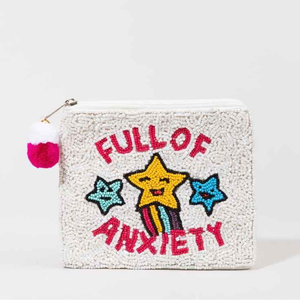 Pochette classique perlée brodée à la main avec motif de dessin animé, porte-monnaie imprimé en typographie, couleur personnalisée, multi-usages - Product Image 3