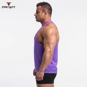 Camiseta sin mangas de malla de poliéster/algodón transpirable de secado rápido ecológica al por mayor para hombres y mujeres, ideal para verano, gimnasio y yoga. - Product Image 6