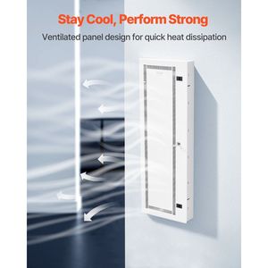 Gabinete de Red Multimedia Ventilado de 42 Pulgadas con Puerta Abatible, Caja de Gestión de Cables y Sistema de Cableado - Product Image 5