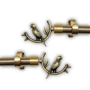 Soporte de cortina vintage con diseño de loro, estilo clásico de pájaro, varillas de latón antiguo, accesorios para cortinas - Product Image 1
