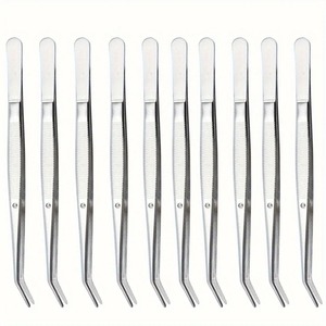 Pinzas con Puntas Dentadas, Alicates Metálicos Duraderos para Agarre Preciso, Herramientas de Laboratorio y Manualidades, Juego de Pinzas de Acero Inoxidable - Product Image 6