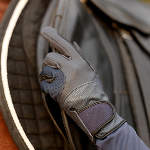 Luxury Soft Leather Equestrian Riding Gloves Breathable Perforated Design for Summer Horseback Riding Training Gloves - Product Image 6