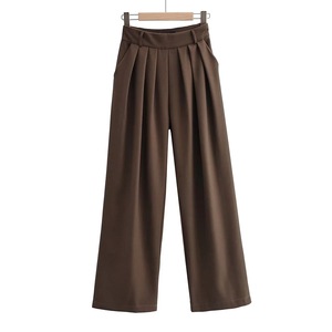 Official <b>Trousers</b> for Ladies Women Satin <b>Trousers</b> High Waist Wide Leg Pleated Baggy <b>Harem</b> Straight Office Pants Women - Product Image 5