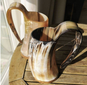Dernier modèle de tasse Viking et corne multicolore sculptée écologique Prix de gros standard de l'Inde - Product Image 3