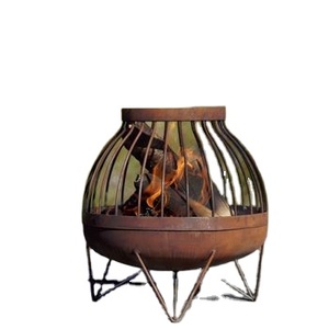 Chimenea de Hierro Linea Exports Inc, Chimenea Elegante para Exteriores con Acabado Oscuro Antiguo, Portátil, Independiente, para Hogar, Hotel, Jardín - Product Image 1