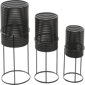 Cosmo Living by Cosmopolitan Metal Round Planter with Removable Stand, Set of 2 Panters - Product Image 1