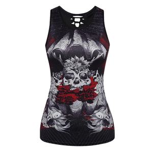 Pre-Washed Cotton Women's Casual Printed Tank <b>Top</b> Short Length Jersey with Embroidery <b>Sequins</b> Appliques Eco-Friendly 160 GSM - Product Image 3