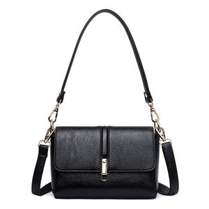 Sac à bandoulière élégant en cuir véritable pour femme, fermeture éclair, grande capacité, imperméable, sangle réglable - Plusieurs couleurs disponibles - Product Image 4