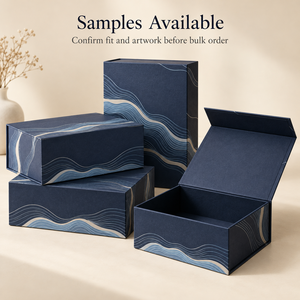 Caja Magnética Personalizada Estilo Libro Color Azul Marino para Empaque de Regalos de Accesorios de Juegos - Product Image 6