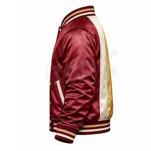 Chaqueta de Invierno Estilo Urbano a la Moda, Chaqueta Varsity de Satén, Corte Ajustado, Prenda Elegante - Product Image 3