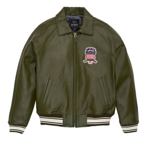Chaqueta Bomber de Cuero Clásica Avirex Personalizada de Primera Calidad, Chaqueta de Invierno para Hombre, Impermeable, Disponible en Todos los Colores - Product Image 1