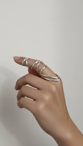 <b>Adjustable</b> Sterling <b>Silver</b> Plated Finger Splint <b>Ring</b> EDS & Arthritis Support Brass <b>Ring</b> Minimalist Multi Layard Wholesale <b>Ring</b> - Product Image 2